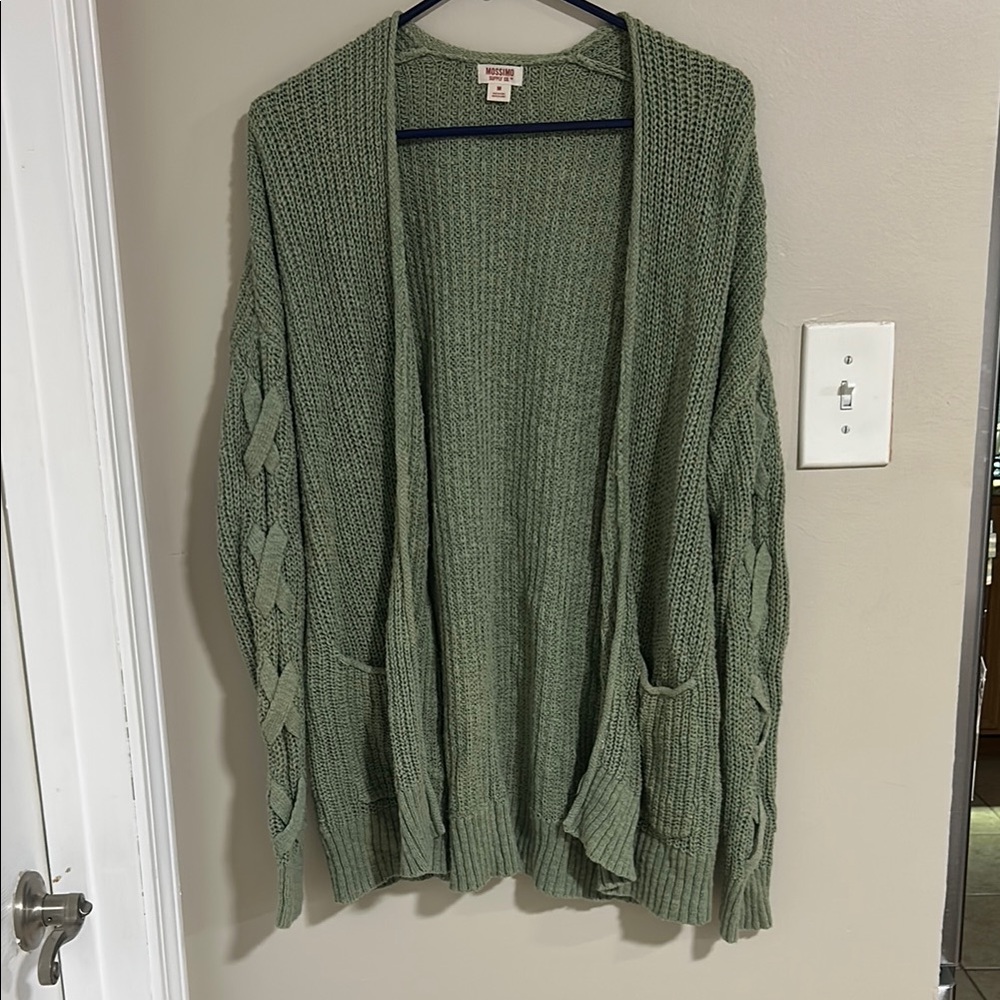 Mossimo Supply Co. Olive Knit Cardigan